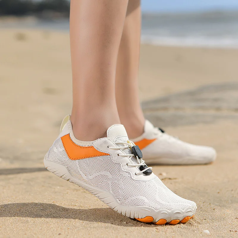 2024 Aqua Shoes Unisex Water Shoes Barefoot Five Fingers Sneakers Beach Sandals Women Breathable Outdoor Sports Wading Slippers