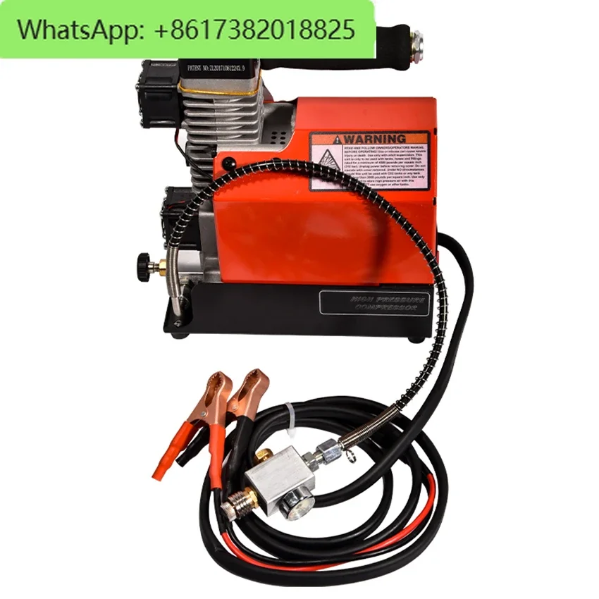 GX-CS2 30Mpa 300Bar 4500Psi 12V PCP Air Compressor 12V Portable High Pressure Pump for Diving Scuba Tank Car Pump Output 12L/min