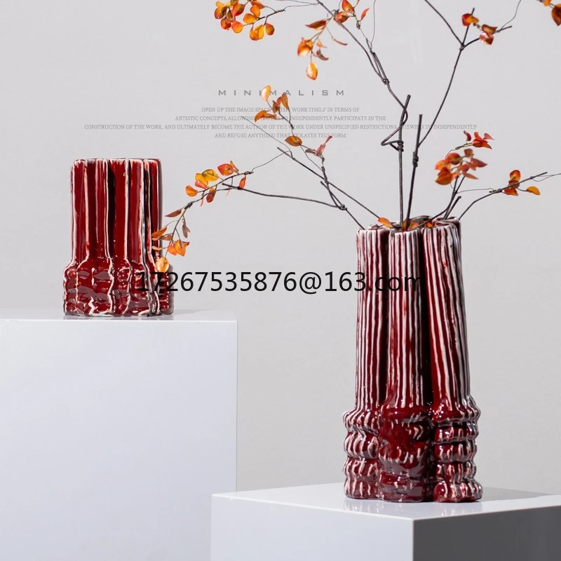 

New Chinese vase retro nostalgic vase home decoration B & B Zen handmade ceramics