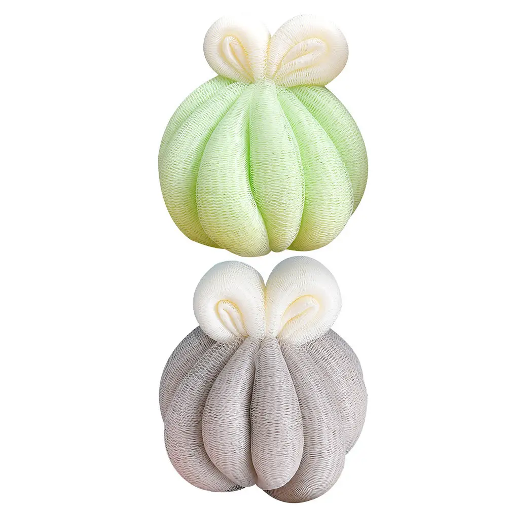 2Pcs Bath Ball Gentle Skin Shower Bubble Maker Exfoliating Scrubber Body Wash Tool for Arms Legs Chest Bathroom Accessories