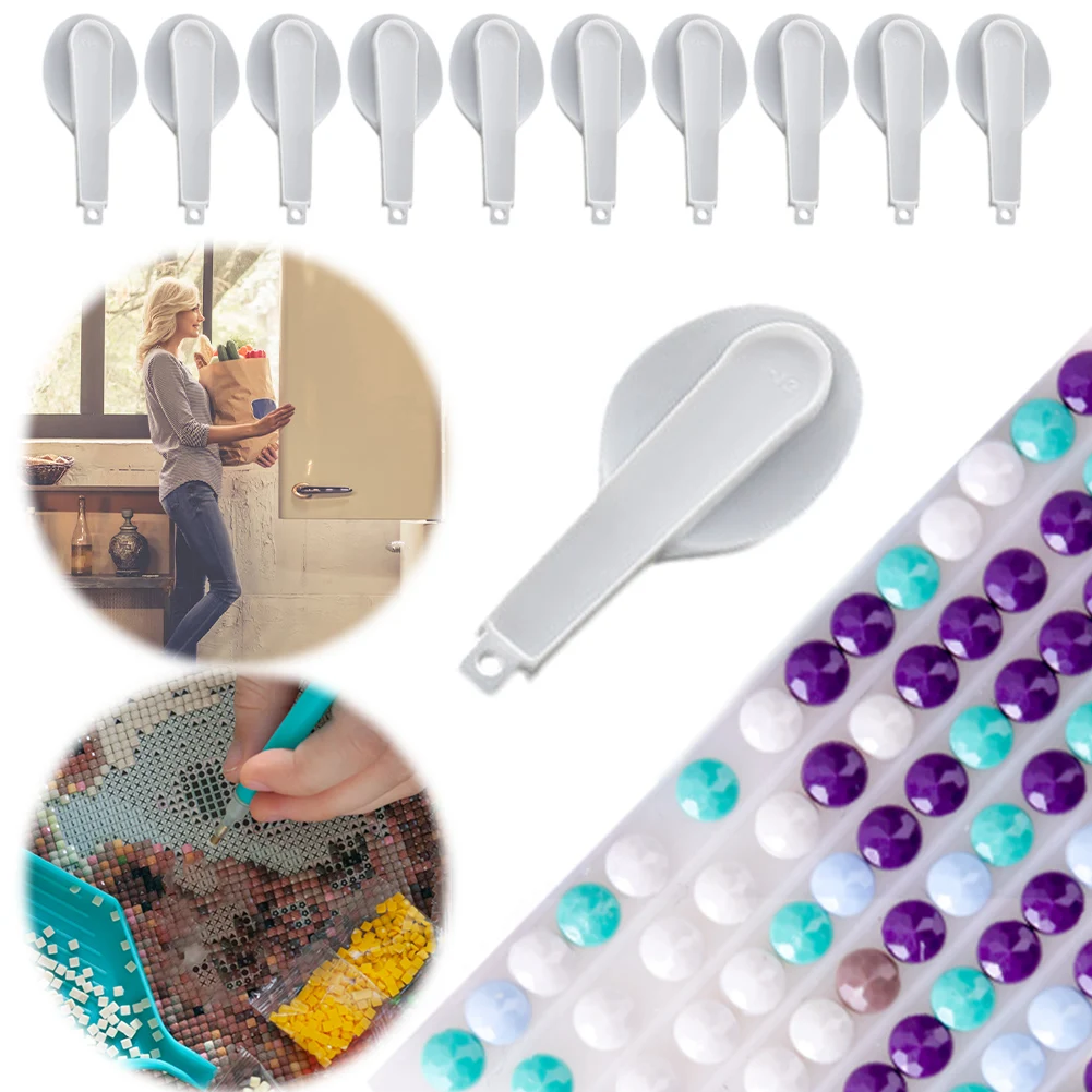 100Pcs Diamond Painting Spoon Plastic Foldable Diamond Scoop Collapsible Diamond Tool Diamond Storage Tool for Diamond Painting