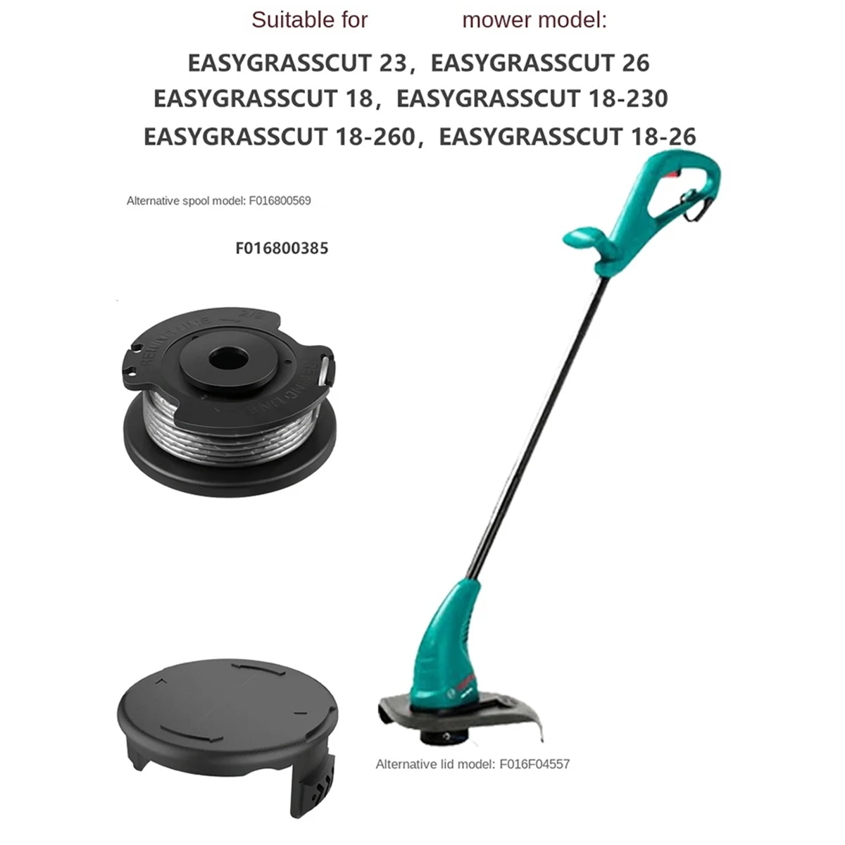 A71P ملحقات القص F016F04557 استبدال غطاء البكرة رؤوس القص غطاء خط حبل القص