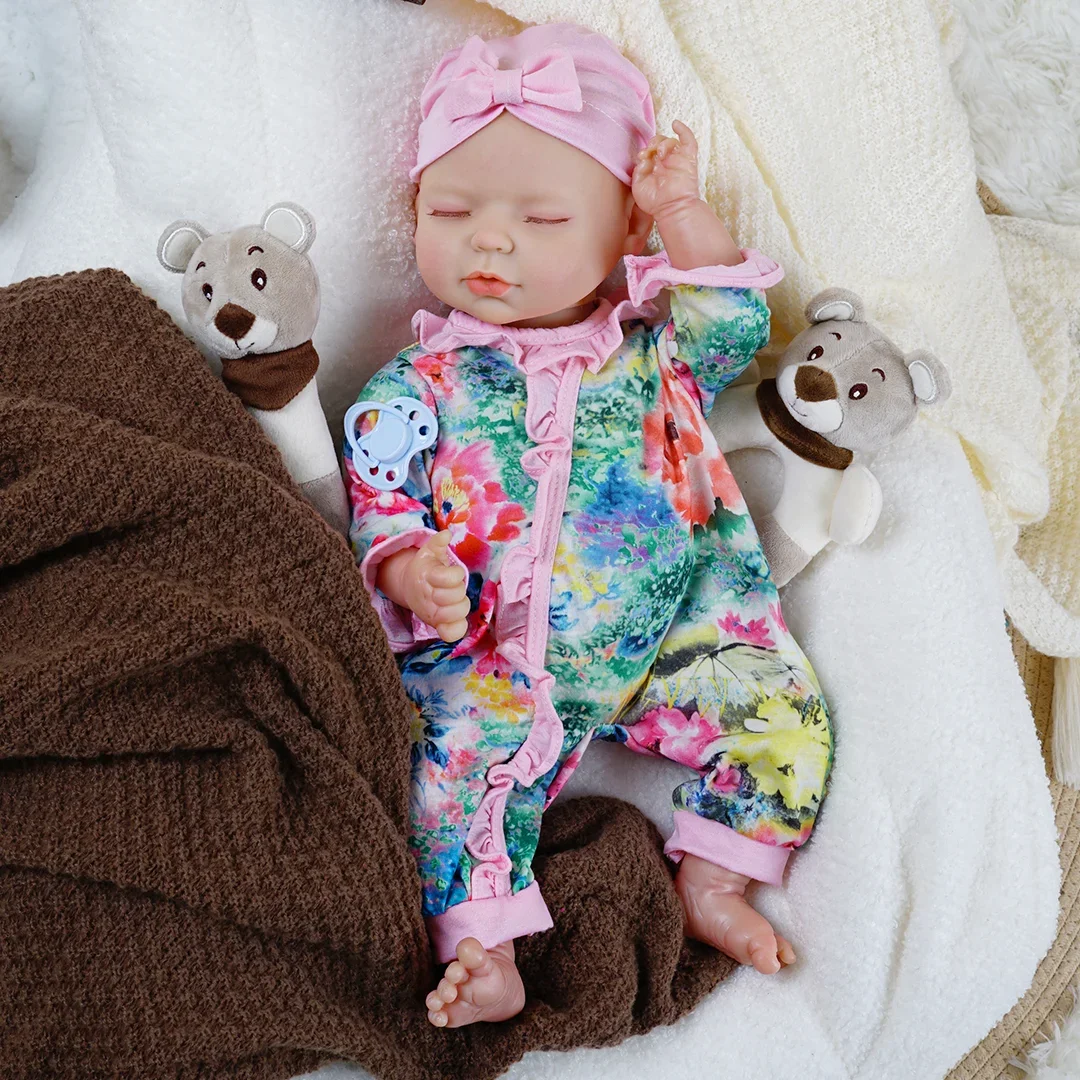 Lifelike Reborn Dolls Realistic Full Silicone Baby Soft texture 43CM Newborn Girl Doll Princess Toddler Toy Gift For Kids Age3+