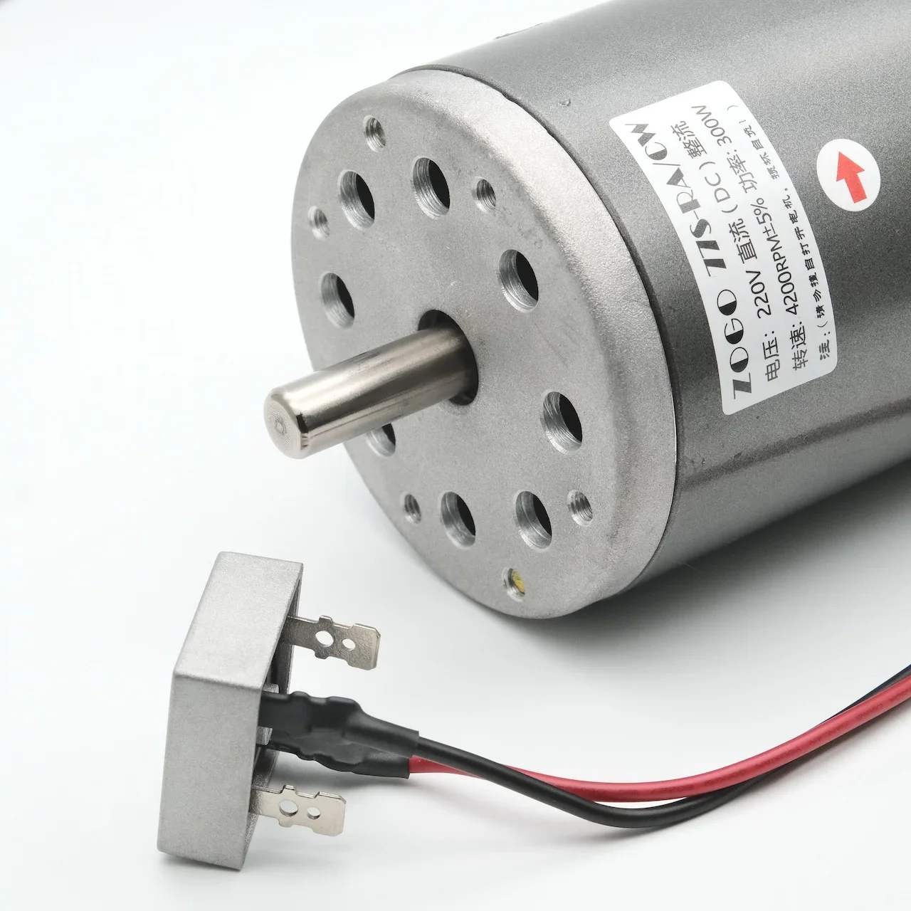 77MM DC 220V Bearing DC Motor 350W/680W High Speed CW/CCW  DIY Sand machine Lathe with Cooling Fan