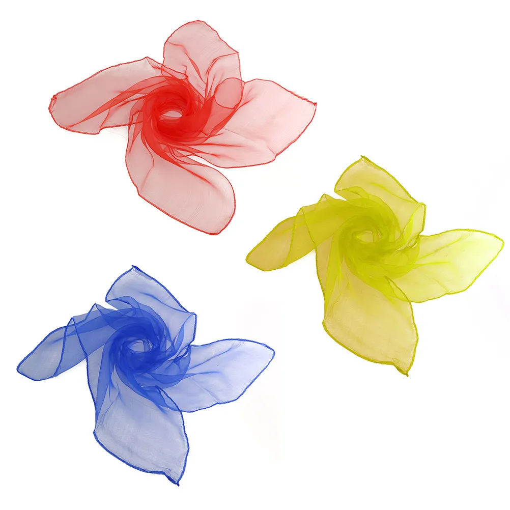 

Luminous Yellow Silk Scarf Thin Lightweight Breathable Soft Square Dance Scarf 24 by 24 Inches Performance Rhythm Movement