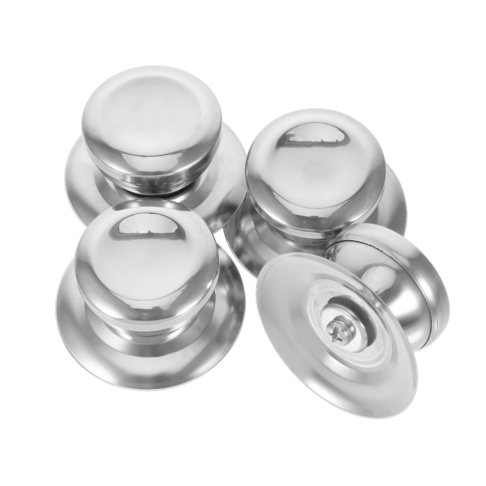 

4Pcs Universal Stainless Steel Pot Lid Handle Replacement Knobs Kitchen Cookware Pot Pan Lid Grips Replacement Pan Handle