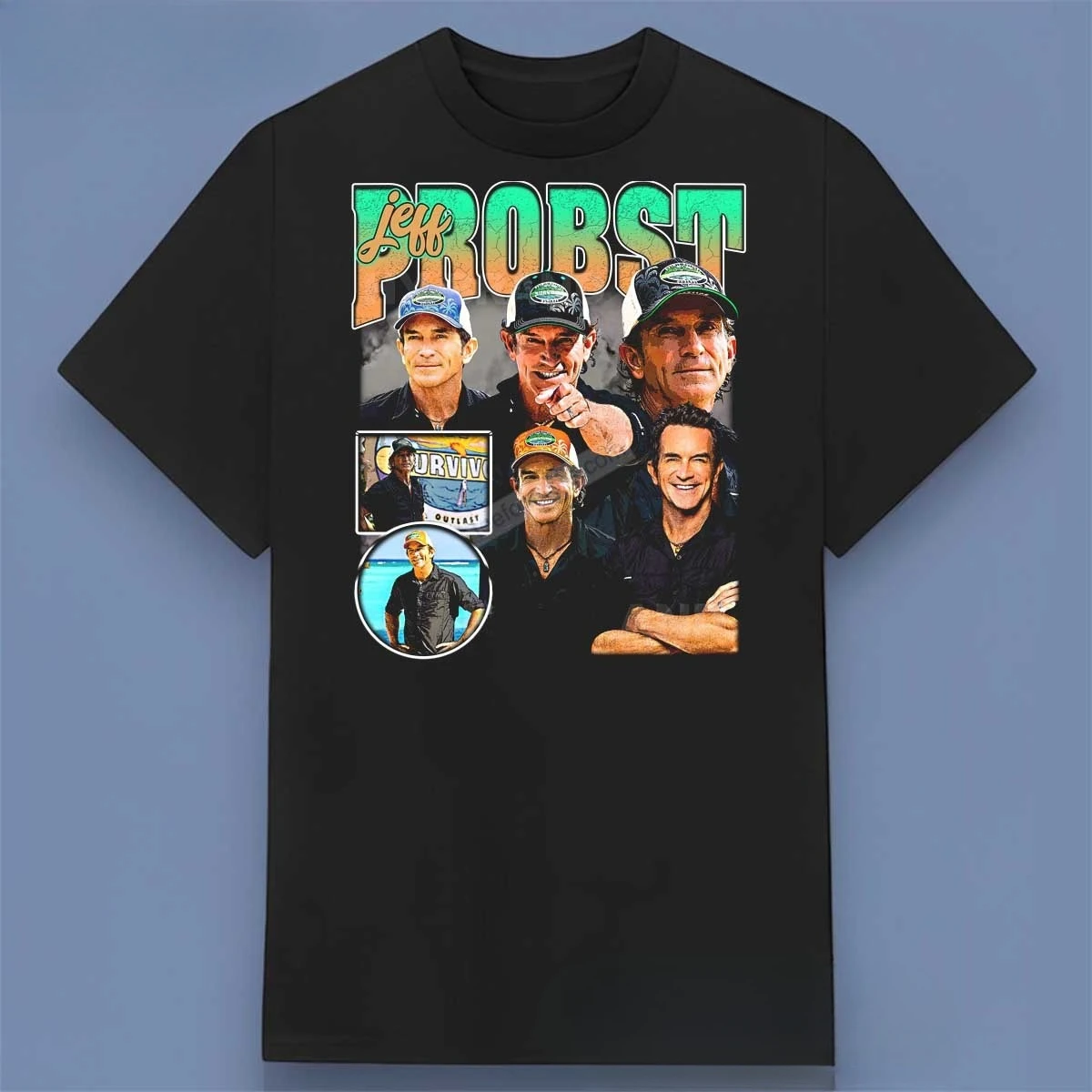 

Jeff Probst Street Fashion Trend Графический принт Летние роскошные брендовые хлопковые мужские и женские футболки с короткими рукавами