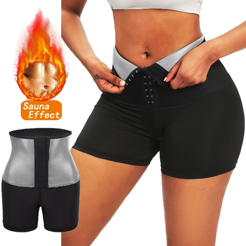 Women Hot Sweat Sauna Pants Body Shaper Shorts Weight Loss Slimming Shapewear Waist Trainer Tummy Control Thermo Leggings Gym
