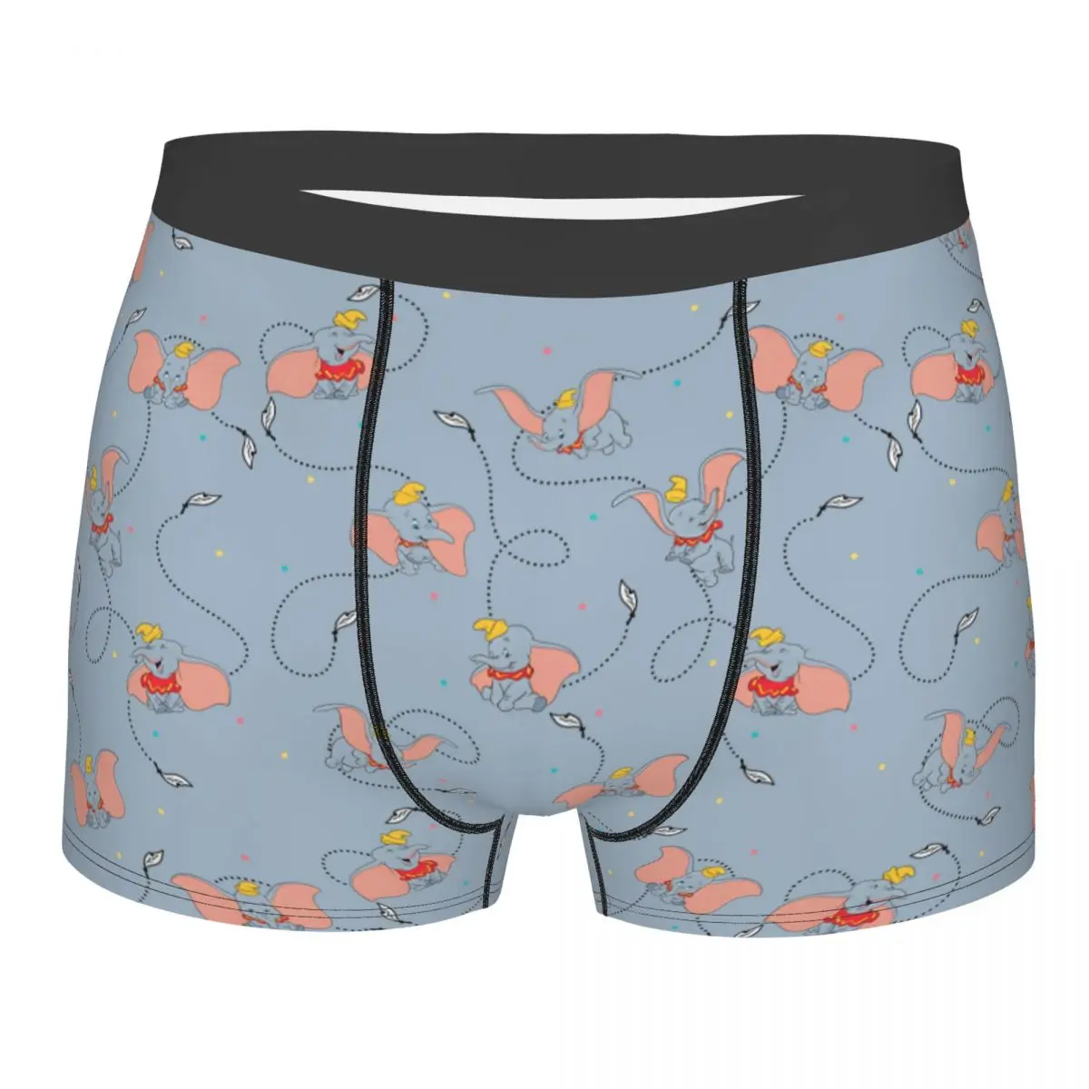

Custom Fashion Dumbo Cartoon Boxers Shorts Panties Men's Underpants Stretch Cute Elephant Briefs Underwear