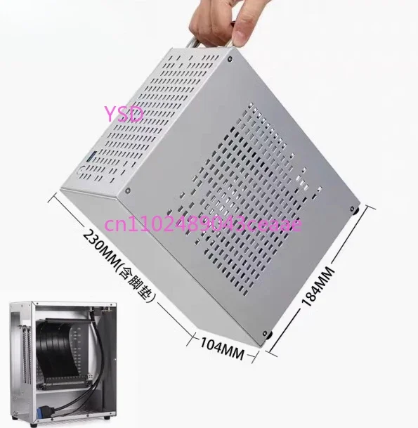 SKTC A07 all aluminum ITX mini game case 4.3L single fan graphics card small 1U power supply 36MM fan