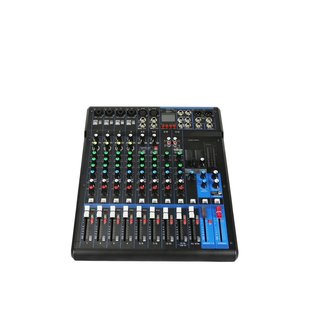 Professional MG12XU usb sound console 24 dsp effect audo mixer for Stage performance recording