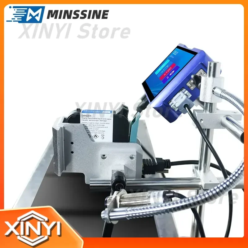 for TIJ2.5 Minssine Automatic Inkjet Coding Printer 600dpi Smart Expiry Date Batch Printing for Food Bags Metal Cartons