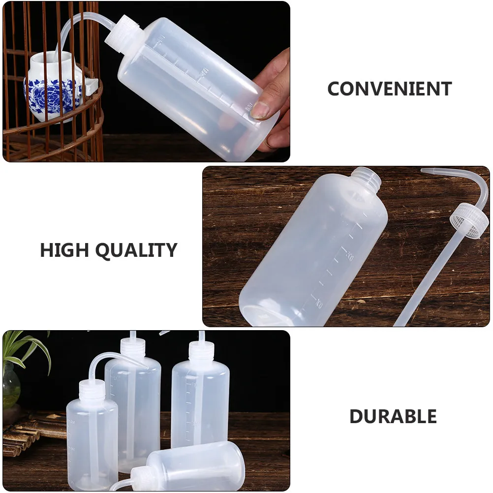 2Pcs Bird Cage Water Adding Bottle Premium PP Material Long Nozzle Safe for Parrots Thrush Pet Birds Water Dispenser Cage
