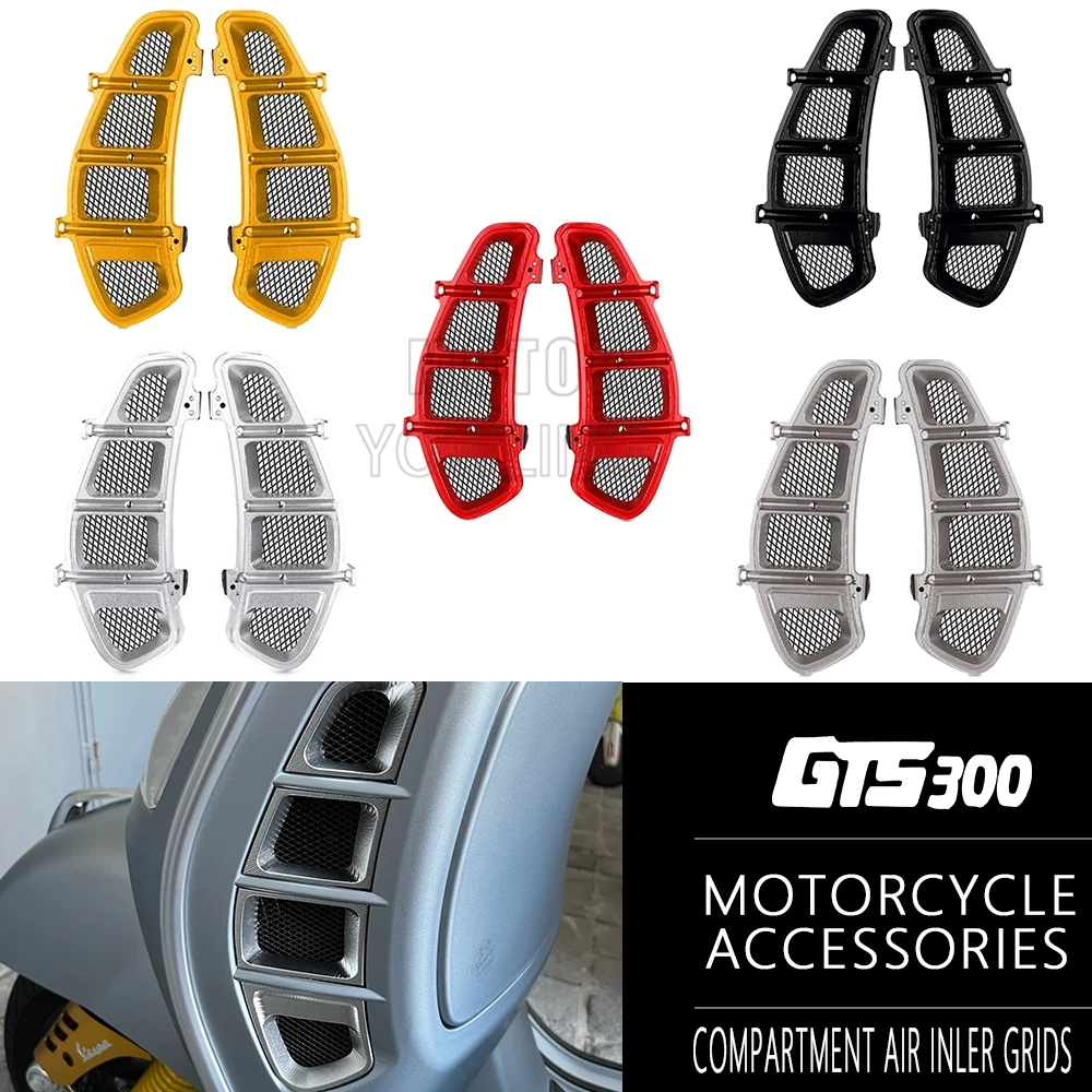 

For VESPA GTS250/300 GTS250 GTS300 Motorcycle Radiator Grille Guard Cover Compartment Air Inler Grlds GTS 250 300 2013 - 2020