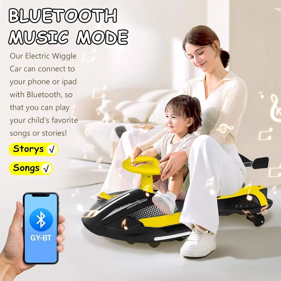 Giro in auto oscillante giocattolo da 12 V con pedale per dai 3 anni in su Regali di compleanno per ragazzi e ragazze Antiribaltamento