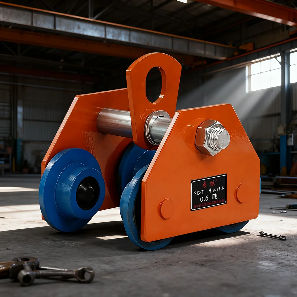 Bloque de polea de elevación Carro tipo T Grúa monomando Uso en almacén del sitio de construcción Bloque de polea de elevación de 0,5 toneladas, 1 tonelada y 2 toneladas