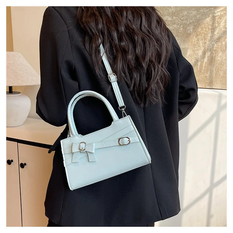 

Однотонная квадратная сумка 2025 года, минималистичная женская сумка-трансформер с верхней ручкой и сумка через плечо, универсальная сумка «день-ночь»