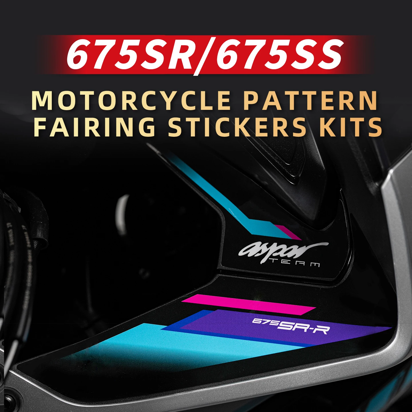 

For CFMOTO 675SR Motorcyle PatternFairing Stickers Kits Pasted On Body Paint Parts Area Accessories Decoration Stickers
