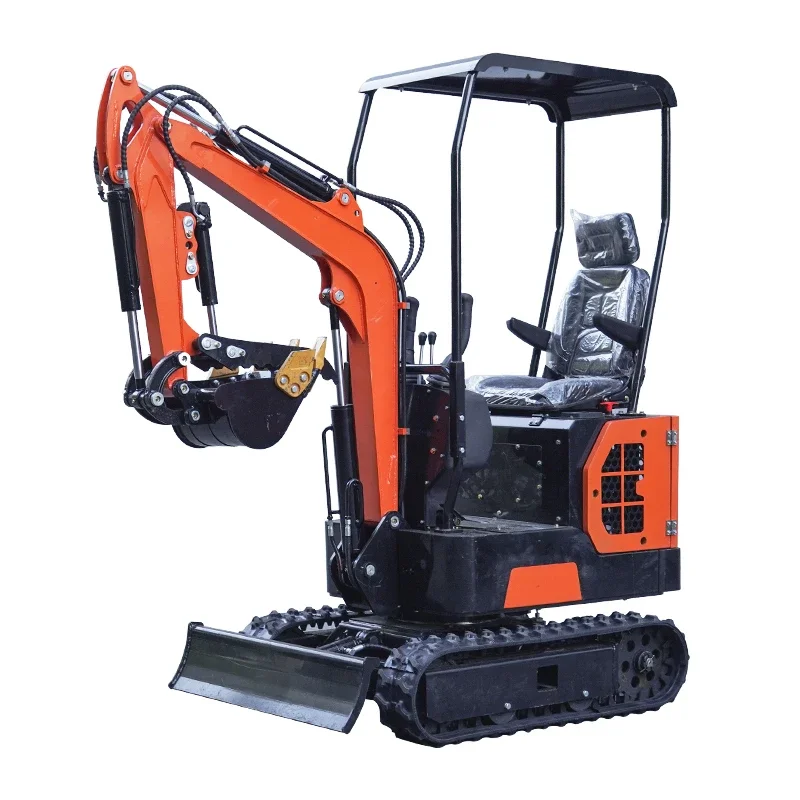 HT12 mini excavator crawler hydraulic garden digger mini 1.2 ton bagger for sale