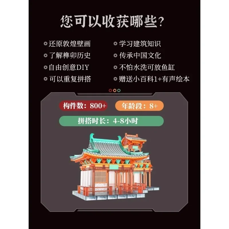 structure of ancient buildings Dunhuang Shensha Pavilion arch of wooden architecture building blo