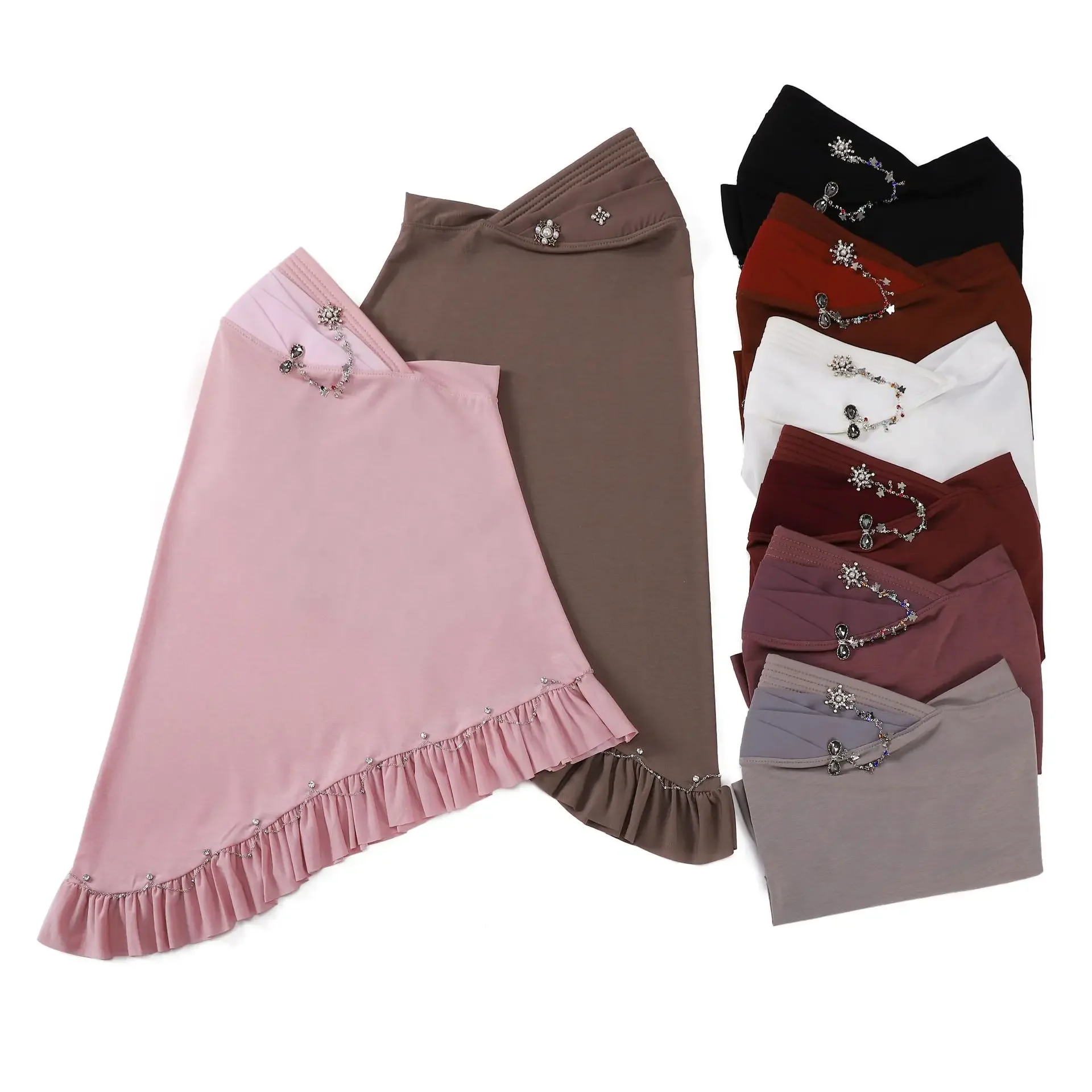 

Цельный головной платок Амира Малайзии, шали, мусульманский женский хиджаб, мгновенный химар, тюрбан, молитвенная повязка на голову, Рамадан, Никаб, Mujer