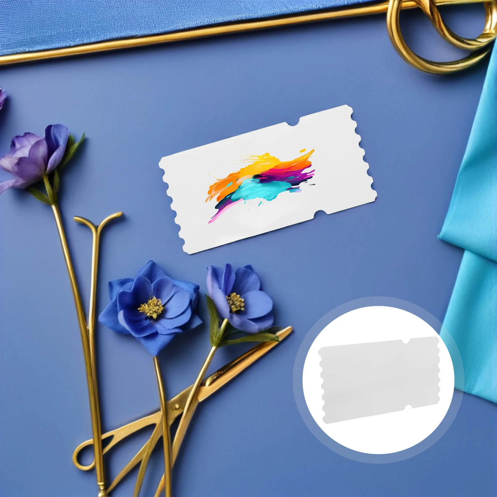 

8pcs Heat Transfer Ticket Blanks White Pet Sheets 5.5X2.75In Waterproof Heat Resistant Printable Sublimation Tickets For Diy