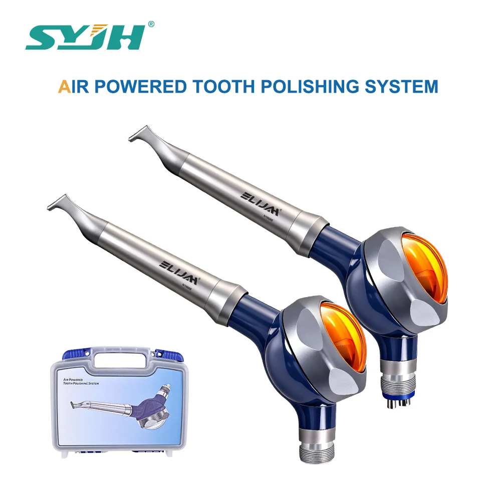 

SYJH Dental 2/4 Hole 360° Rotation Sandblasting Prophy Gun Air Driven Polisher Jet Teeth Whitening Cleaning Dentistry Tools