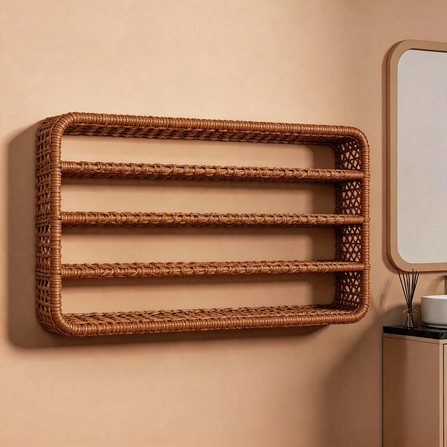 Multi-layer shelves in YFY bathroom, toiletries finishing shelves, non-punching wall-mounted multi-functional storage shelves