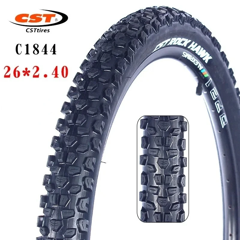 ROCK HAWK 26 inch mountain bike tire C1844 steel wire  26*2.40 27.5*2.25 MTB Bicycle thickened tyre