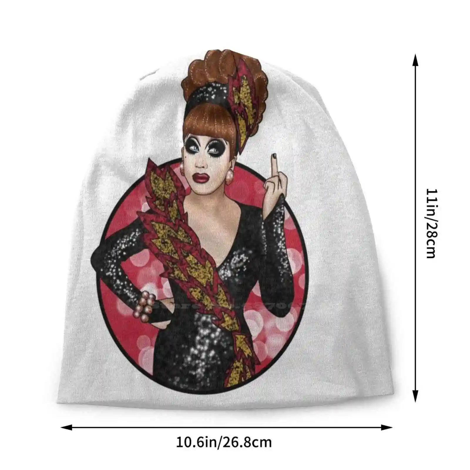 Bianca Del-Drag Queen Knitted Hat Warm Beanie Outdoor Caps Drag Queen Bianca Del