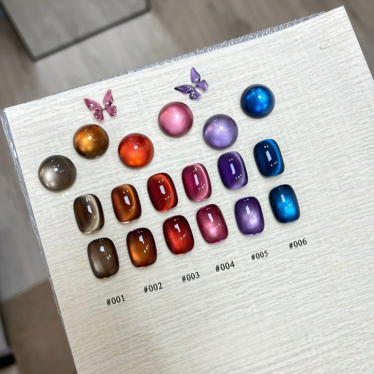 

6 шт. Серый Синий Кот Магнитный Гель-лак Для Ногтей Набор Стеклянные Бусины Эффект Полуперманентный Soak Off УФ-Світлодиодный Гель-лак DIY Товары Для Ногтей