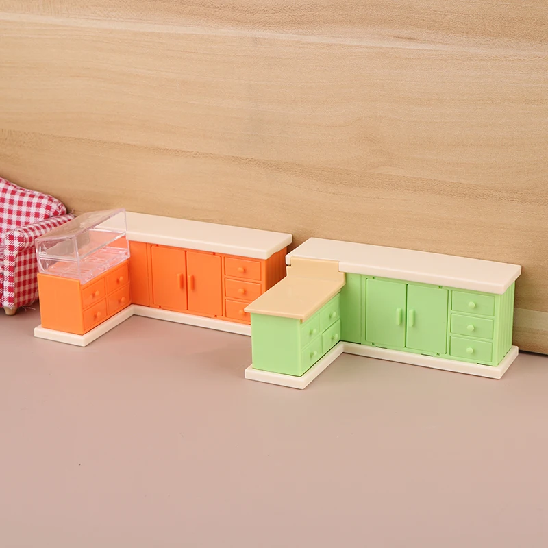 1/12 Dollhouse Mini Storage Cabinet Counter Model Dollhouse Convenience Store Furniture Accessory Dolls House Decoration