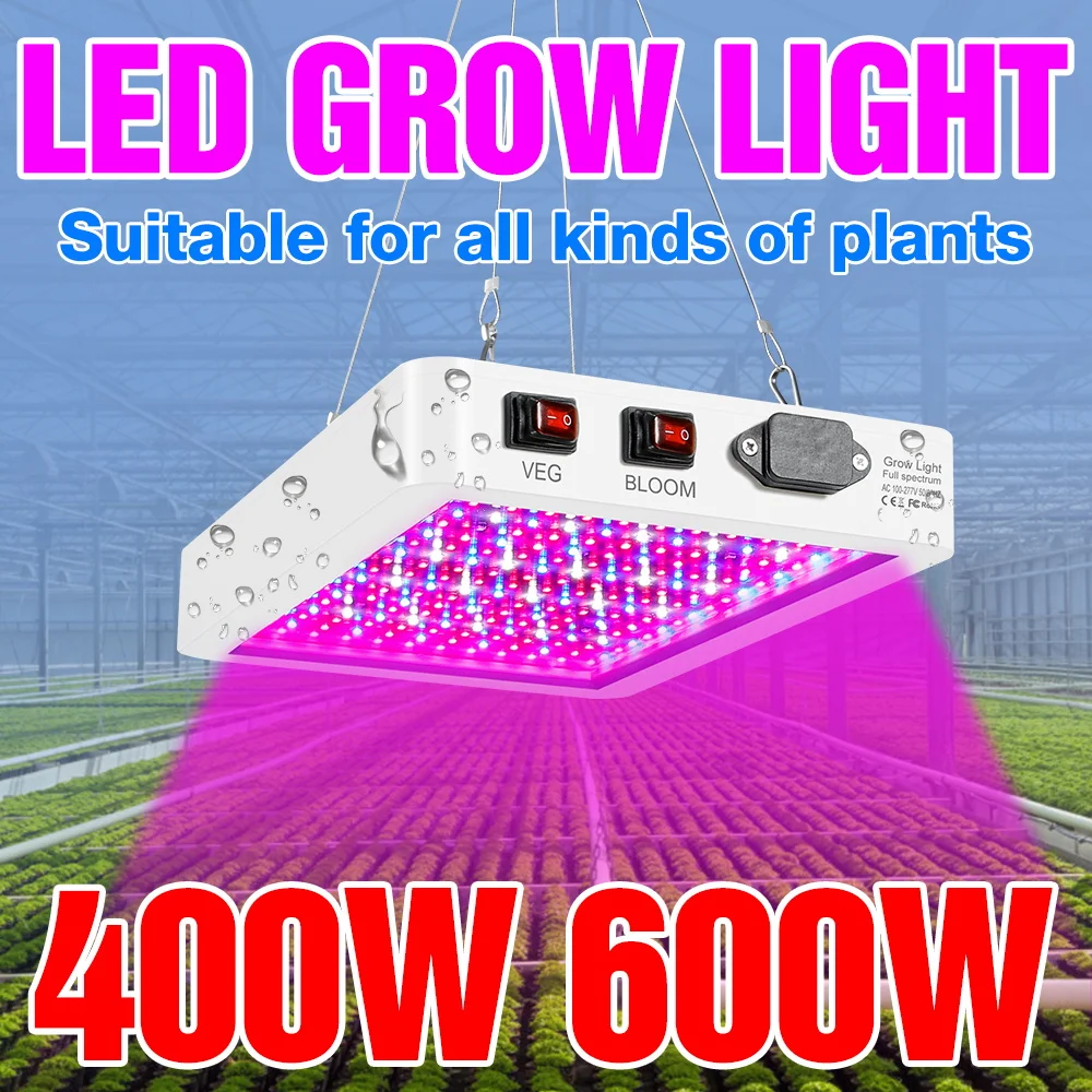 600W LED Full Spectrum Grow Light Full Spectrum Plant Hydroponics Fill Lamp UV IR For Greenhouse Vegetables Flowers Cultivation