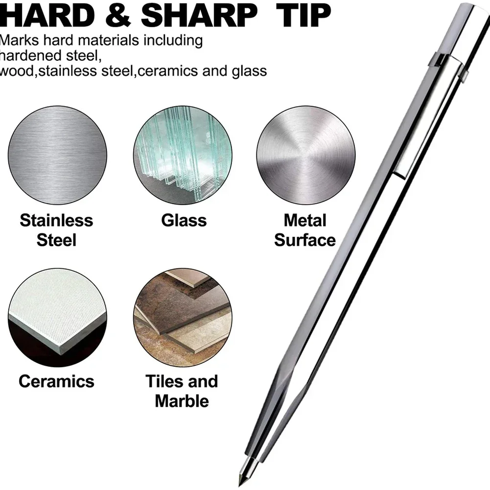 Imagem -02 - Diamante Scriber Caneta Ponta de Carboneto de Tungstênio Gravura Caneta Carboneto de Tungstênio Nib Stylus Canetas para Vidro Cerâmica Ferramenta de Metal Peças