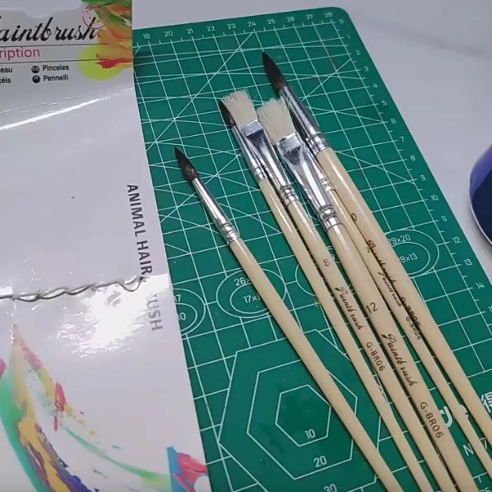 12pcs Soft Fiber Paint Brush Set Lightweight Plastic Nylon Painting Pen Traditional Soft Grip Hook Line Pen Writing