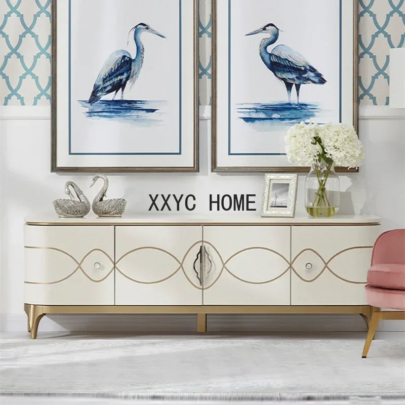 

Современный простой аудиовизуальный шкаф для дома, тумба под телевизор, напольный шкаф для гостиной во французском стиле для небольшой квартиры