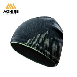 AONIJIE M39 unisex zimowa ciepła miękka wełniana czapka sportowa czapka z dzianiny czapka aksamitna podszewka do biegania Jogging jazda na rowerze narciarstwo Camping