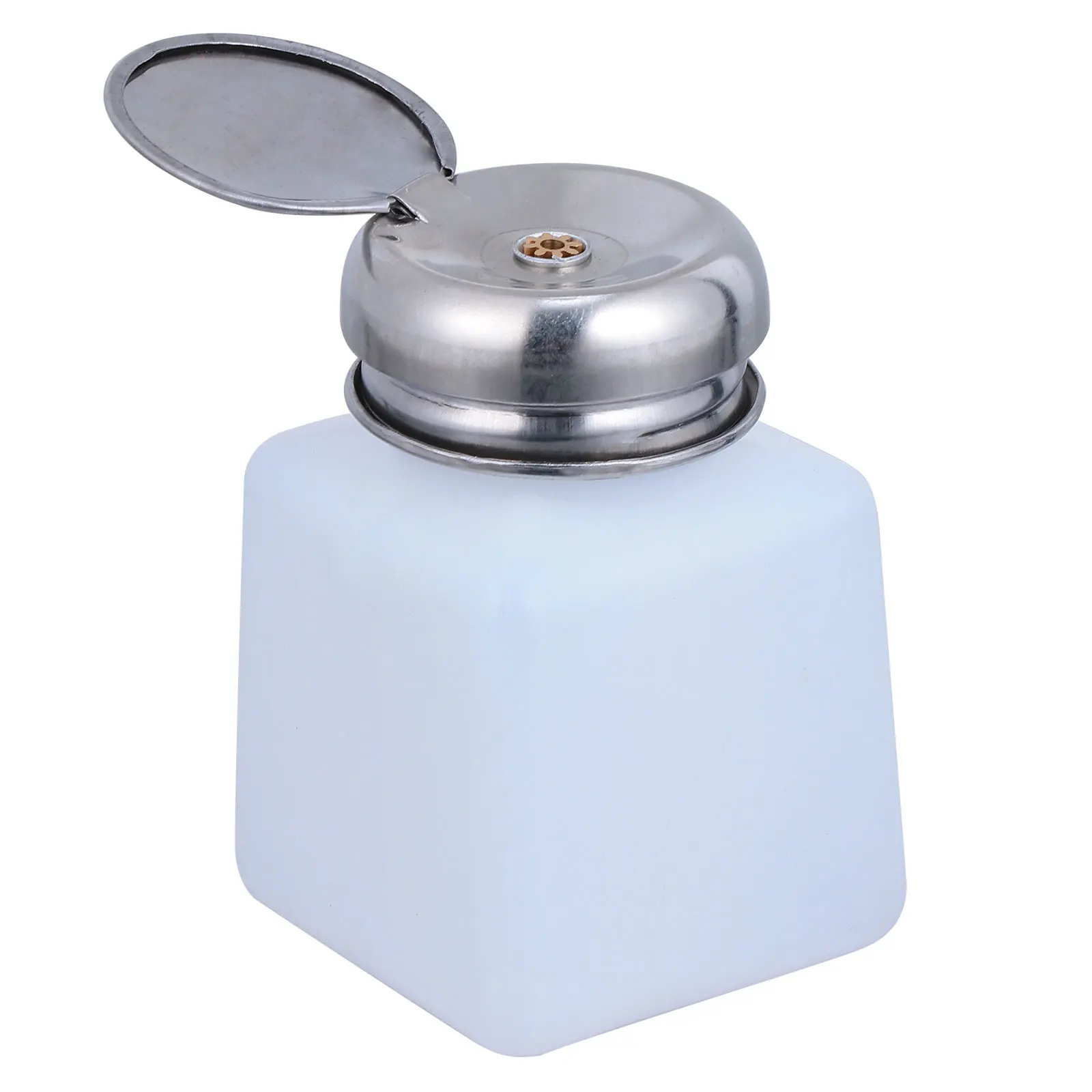 

Plastic Pump Push Alcohol Bottle Dispenser White Press-type Liquid Container Refill Bottles Holder Labs Industry Use