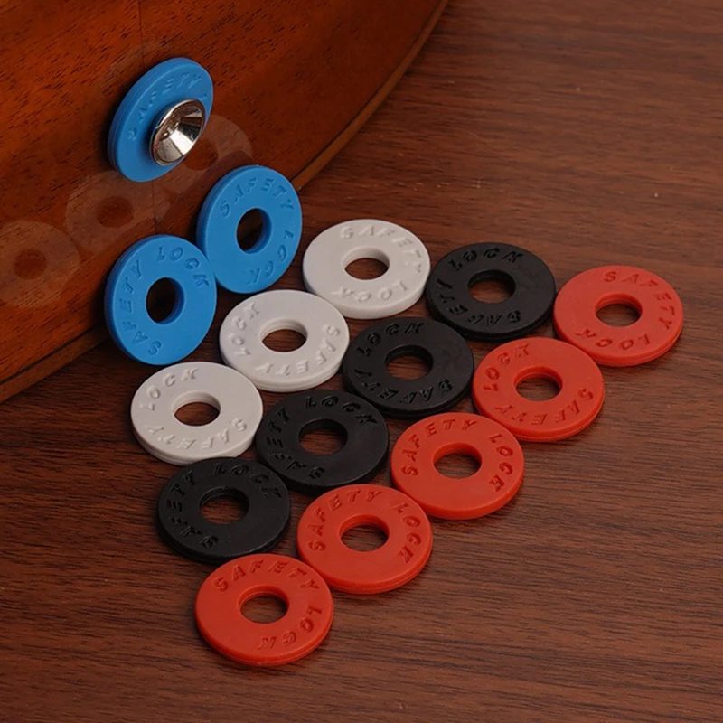 4PCS ZYF Guitar Strap Lock Set Secure Fastening Rubber Colorful Parts Accessories For Bass Guitar Musician Gift
