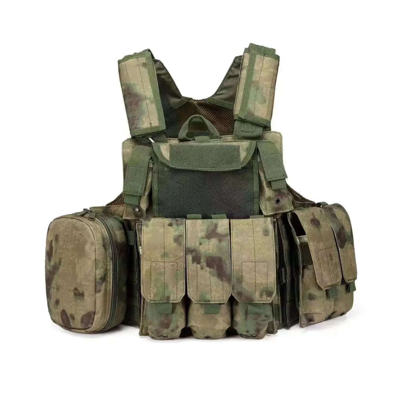 Rssian EMR Little Green Man Tactical Vest Camouflage Molle System Shooting Outdoor Sports Vest Protection