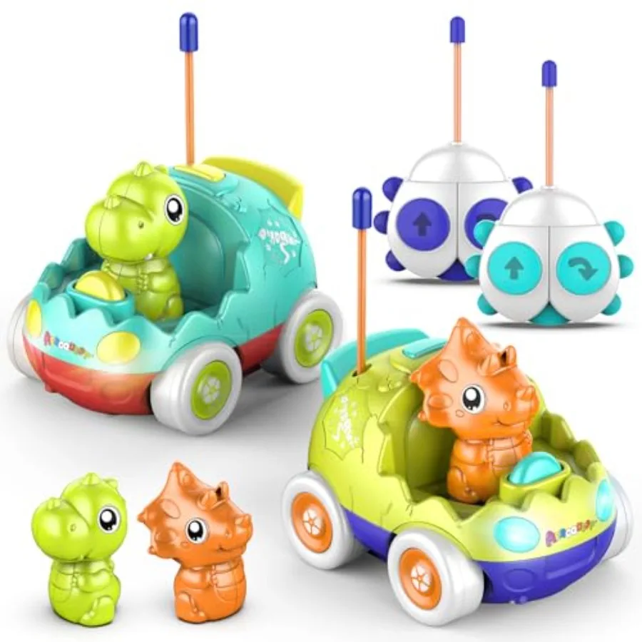Remote Control Car for Toddlers Toddler Toys for 18+Months RC Cars with LED Lights and Music Toy for 3 4 5 Years Old Birthday G