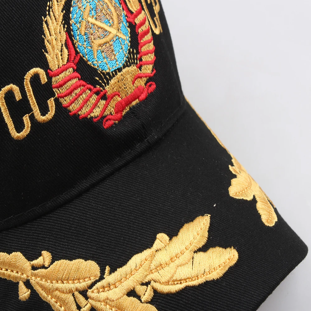 Unisex CCCP / USSR National Emblem Baseball Cap Cotton Snapback Caps Adjustable Sun Hat Outdoor Visor Hats High Quality