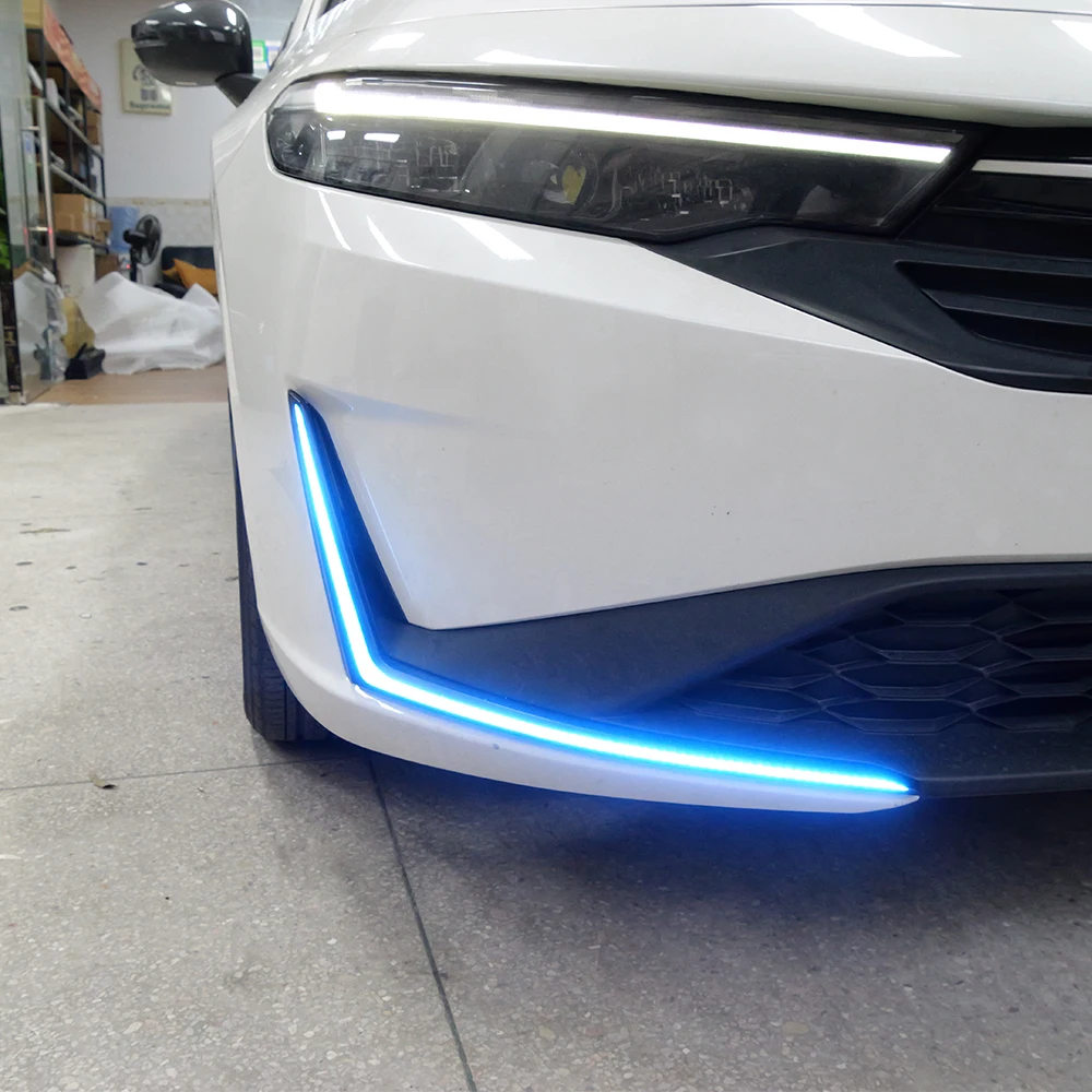 For Honda Integra 2025-Present Front Bumper Upgrade LED Fog Lights Daytime Running Light Assembly Modification Design
