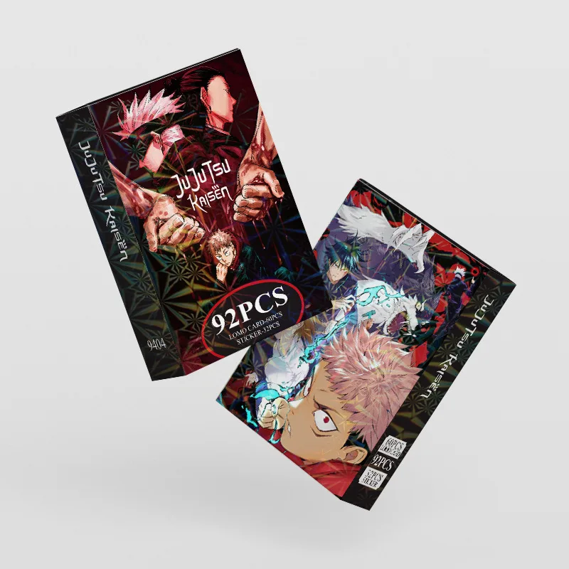 92pcs Jujutsu Kaisen Yuji Itadori and Gojo Satoru Cards New Creative Cartoon and Cute Fashion Portable Student Notebook Stickers view 3