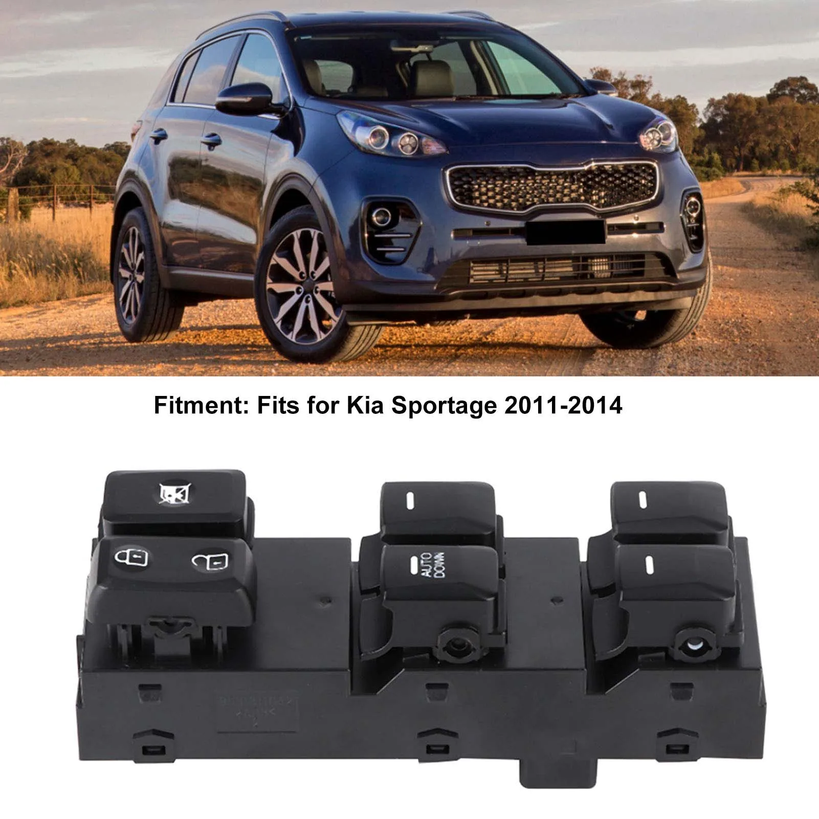 Кнопка переключения переднего левого стекла 16Pin 93570 ‑ 3W000 для Kia Sportage 2011 ‑ 2014