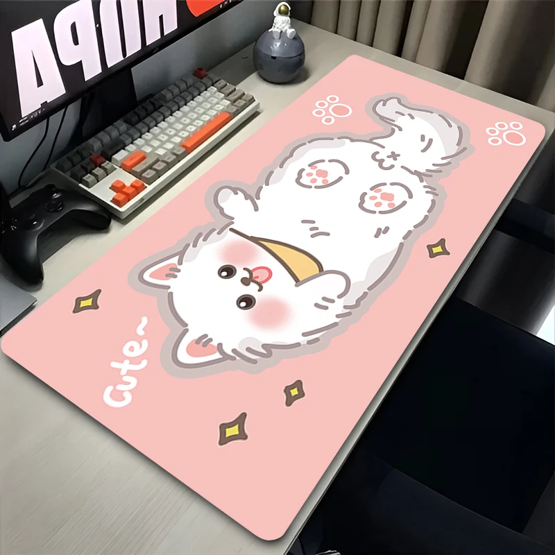 Mouse Pad Desk Mat Kawaii Anime Play Mat Cute Cartoon Cat Gaming Mousepad Speed Computer and Office Gamer Cabinet Keyboard Pad