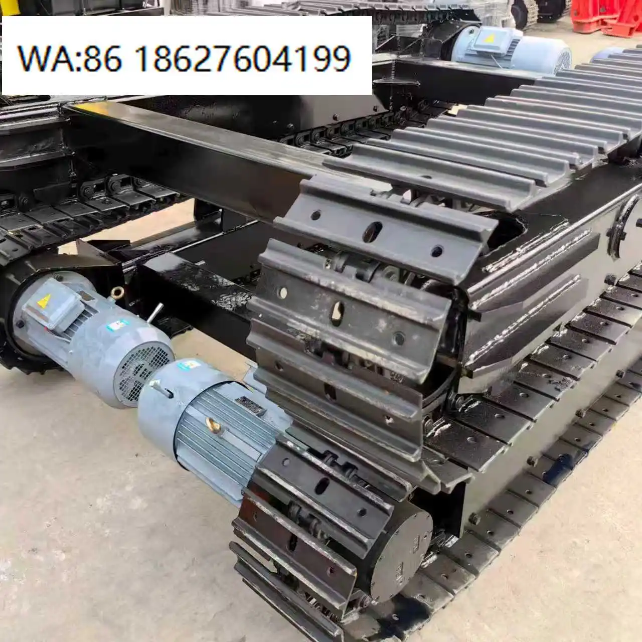 Universal Steel Rubber Tracked Chassis, Multifunctional Crawler Base for Excavator and Drilling Construction Machinery