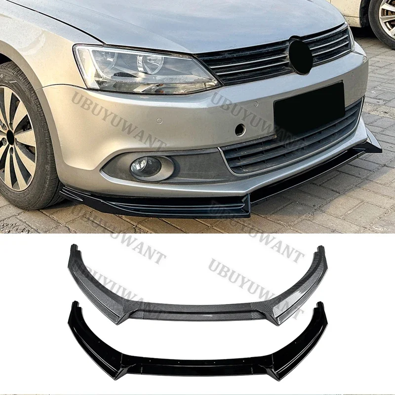For Volkswagen Jetta MK6 2011-2014 3pcs/Set Car Front Spoiler Stable Car Front Bumper Lip Anti Scratch Decorative Kit