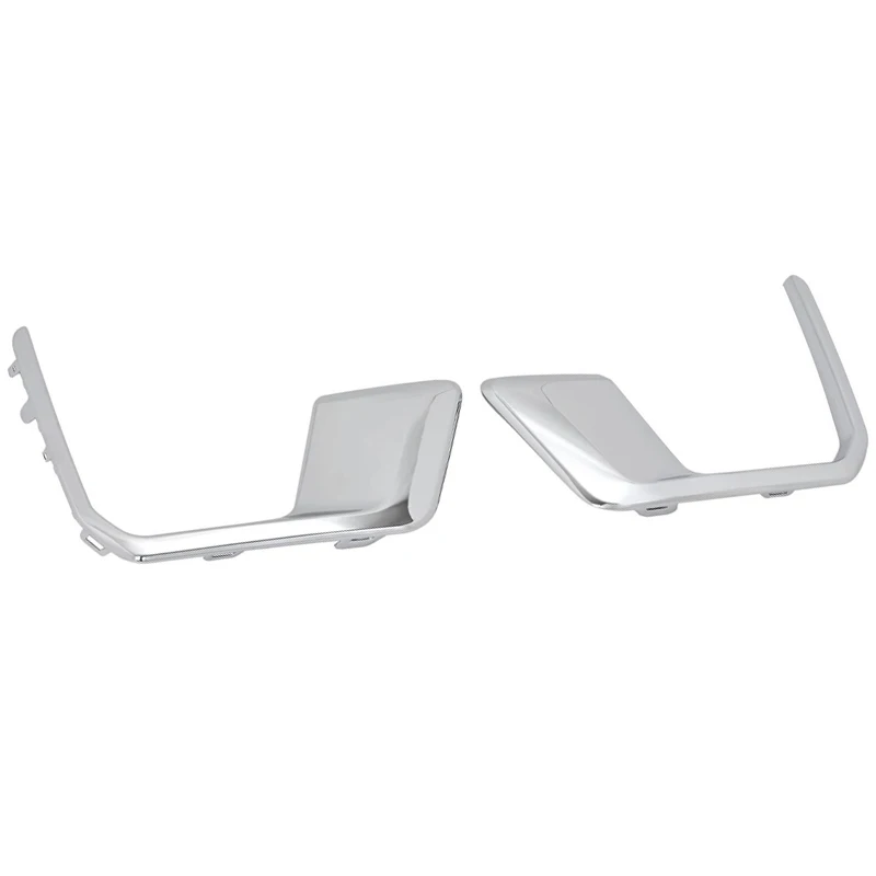 Car Front Bumper Molding Accessories For GMC Yukon Denali 2021 2022 2023 Fog Light Plated Silver Molding 84340300 84340299