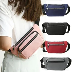 Moda oxford pano cintura saco cintura packs zíper saco de peito esporte viagem menina barriga bolso telefone pacote para mulher